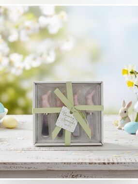 Nordstrom Easter Bunny Spreader Set of  Ceramic‎ Handles Stainless Steel